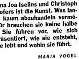 Text: Maria Vogel